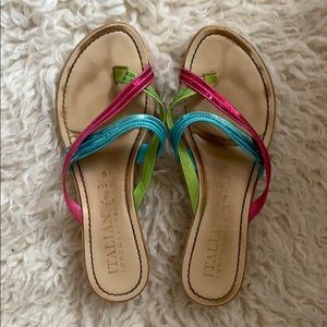 Italian Made Strappy Sequin Sandals